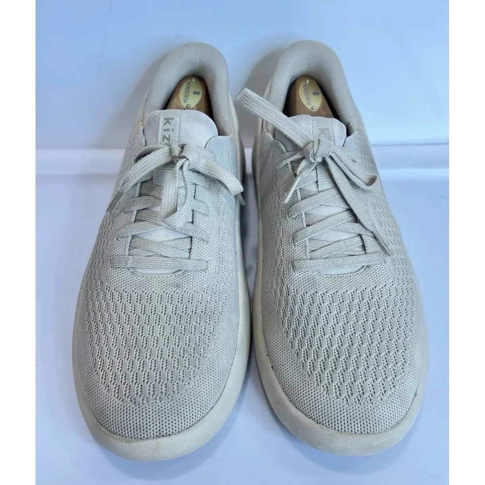 Kizik Roamer‎ Knit Shoes Slip On Hands Free Men Size 10.5 Beige Sand